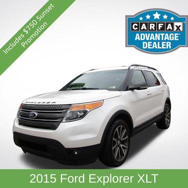 White Platinum Clearcoat Metallic 2015 Ford Explorer XLT