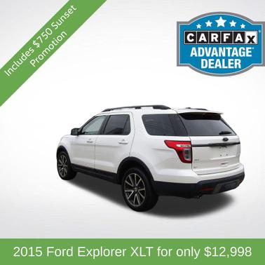 White Platinum Clearcoat Metallic 2015 Ford Explorer XLT