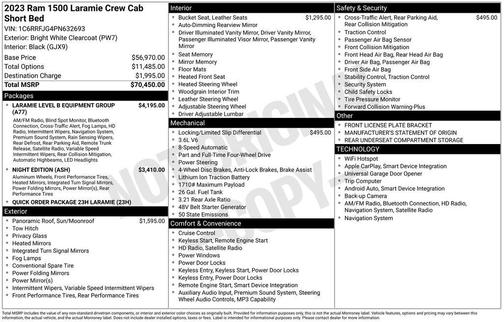 Bright White Clearcoat 2023 RAM 1500 Laramie