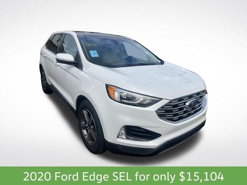Star White Metallic Tri-Coat 2020 Ford Edge SEL