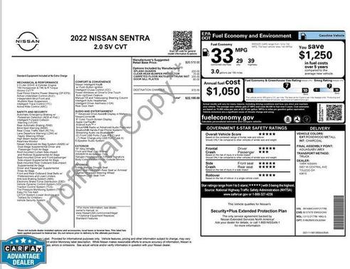Rosewood Metallic 2022 Nissan Sentra SV