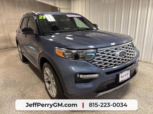 Blue Metallic 2021 Ford Explorer Platinum