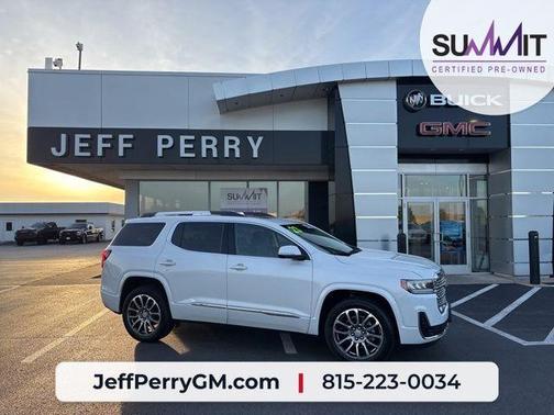 White Frost Tri-Coat 2023 GMC Acadia Denali