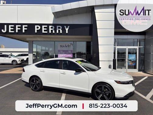 Summit White 2023 Honda Accord Hybrid Sport