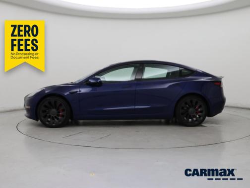 Blue 2022 Tesla Model 3 Performance