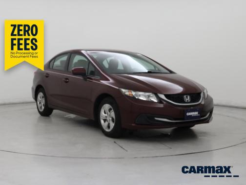 Burgundy 2015 Honda Civic LX