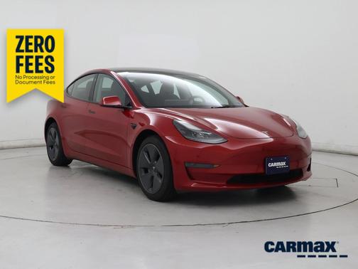 Red 2023 Tesla Model 3