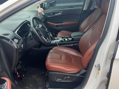 White Platinum Tri-Coat Metallic 2015 Ford Edge Titanium