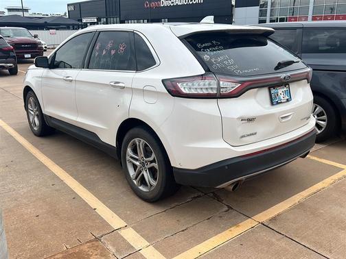White Platinum Tri-Coat Metallic 2015 Ford Edge Titanium