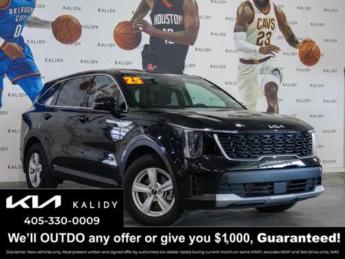 Ebony Black 2025 Kia Sorento LX