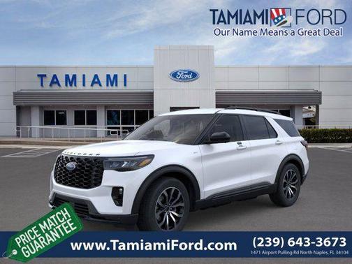 STAR WHITE MET TRI-COAT 2026 Ford Explorer ST-Line