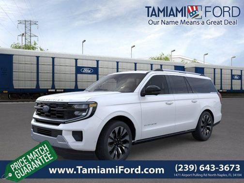 Star White Metallic Tri-Coat 2026 Ford Expedition Max Platinum