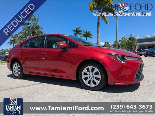 Barcelona Red Metallic 2020 Toyota Corolla LE