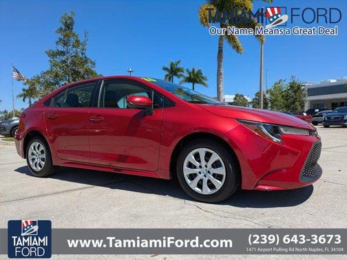 Barcelona Red Metallic 2020 Toyota Corolla LE