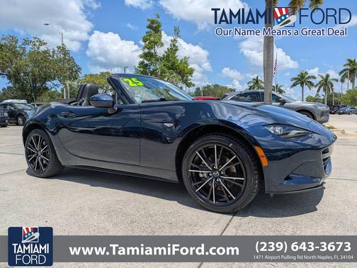 Deep Crystal Blue Mica 2025 Mazda MX-5 Miata Grand Touring