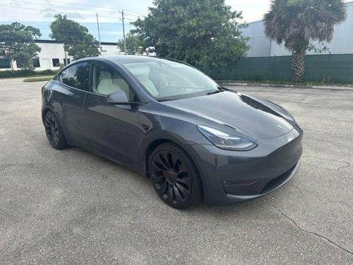 Gray 2023 Tesla Model Y Performance Dual Motor All-Wheel Drive