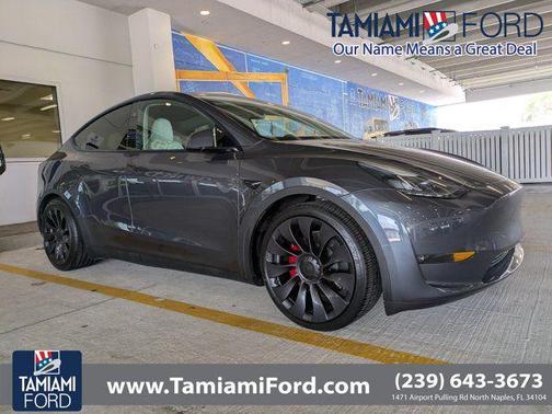 Gray 2023 Tesla Model Y Performance Dual Motor All-Wheel Drive