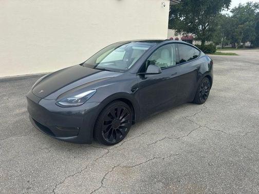 Gray 2023 Tesla Model Y Performance Dual Motor All-Wheel Drive
