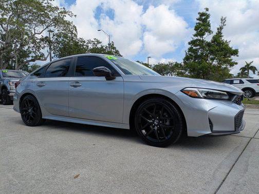 Solar Silver Metallic 2025 Honda Civic Sport