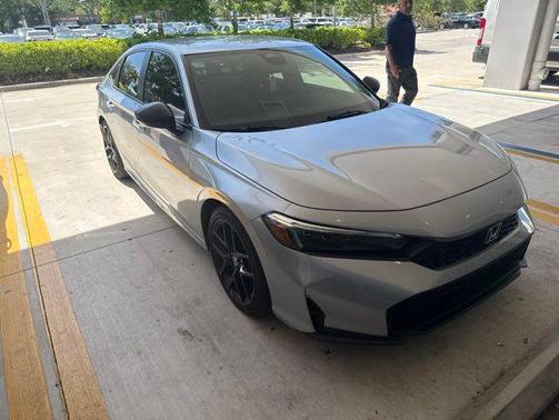 Solar Silver Metallic 2025 Honda Civic Sport