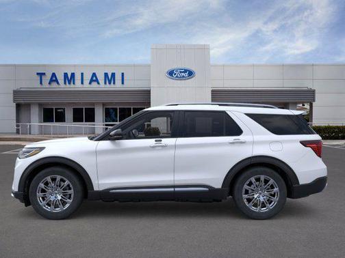 Star White Metallic Tri-Coat 2026 Ford Explorer Platinum