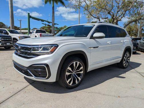 Opal White 2023 Volkswagen Atlas 3.6L SEL Premium