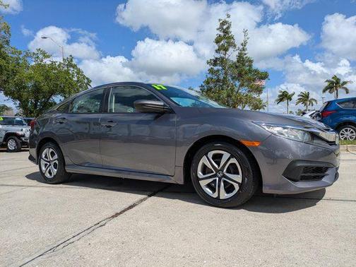 Modern Steel Metallic 2017 Honda Civic LX