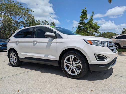 WHITE PLATINUM MET TRI-COAT 2018 Ford Edge Titanium