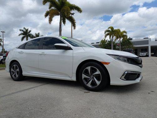 Platinum White Pearl 2020 Honda Civic LX