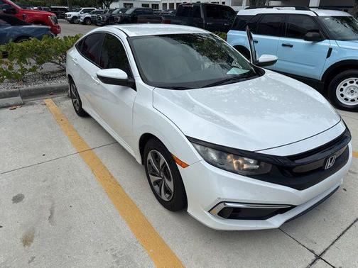 Platinum White Pearl 2020 Honda Civic LX