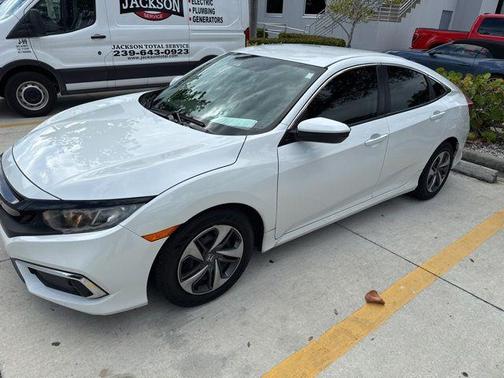 Platinum White Pearl 2020 Honda Civic LX