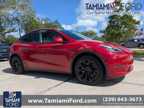 Red Multi-Coat 2022 Tesla Model Y Long Range Dual Motor All-Wheel Drive