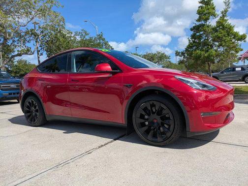 Red Multi-Coat 2022 Tesla Model Y Long Range Dual Motor All-Wheel Drive