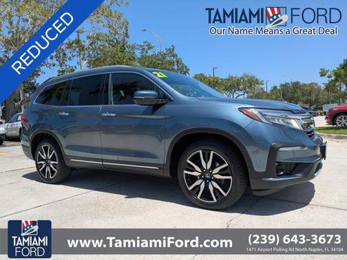Steel Sapphire Metallic 2021 Honda Pilot AWD Elite