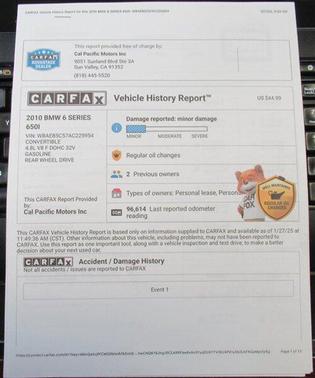2010 BMW 650 650i