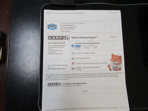 2014 Lexus RX 350 Base