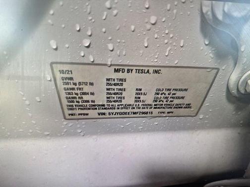 Pearl White Multi-Coat 2021 Tesla Model Y Long Range Dual Motor All-Wheel Drive