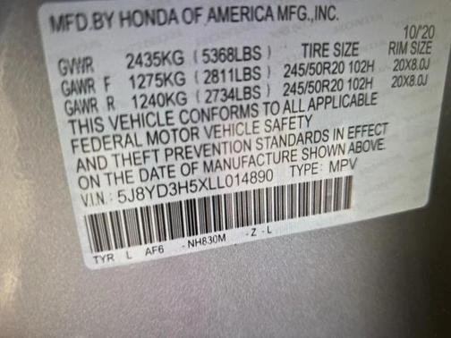 2020 Acura MDX 3.5L w/Technology Package