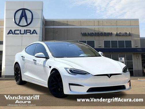 Pearl White Multi-Coat 2021 Tesla Model S Plaid