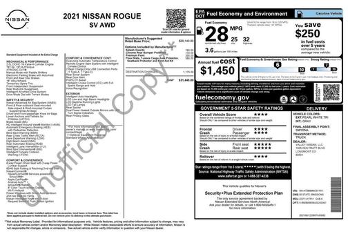 Pearl White Tricoat 2021 Nissan Rogue SV
