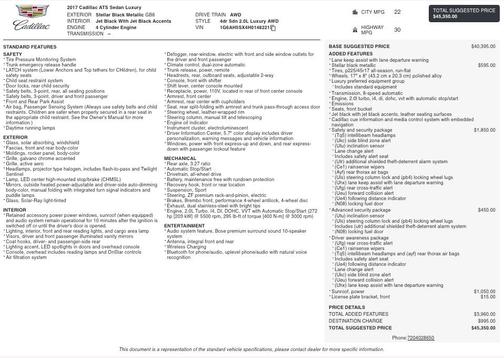 2017 Cadillac ATS 2.0L Turbo Luxury