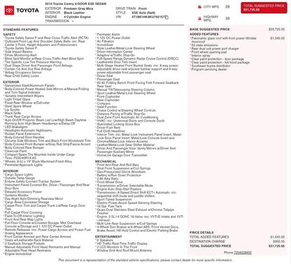 2019 Toyota Camry XSE