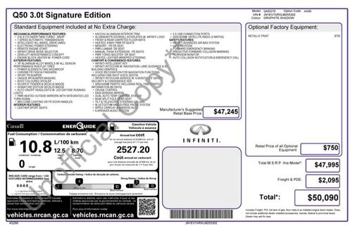 2020 INFINITI Q50 Base