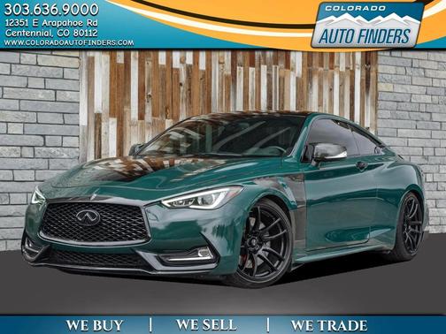 Black 2018 INFINITI Q60 3.0T LUXE