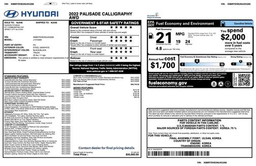 2022 Hyundai PALISADE Calligraphy