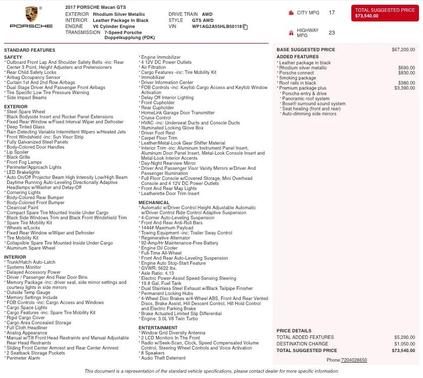 2017 Porsche Macan GTS