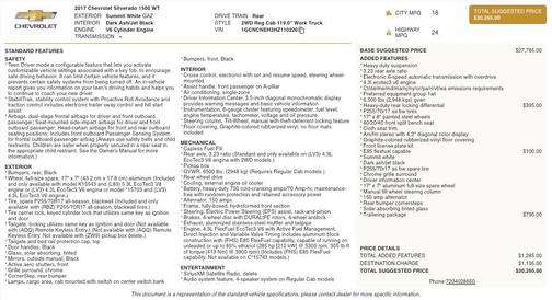 2017 Chevrolet Silverado 1500 WT