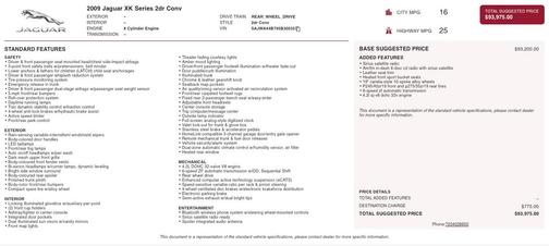 2009 Jaguar XK Base