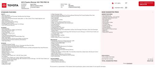 2019 Toyota 4Runner TRD Pro