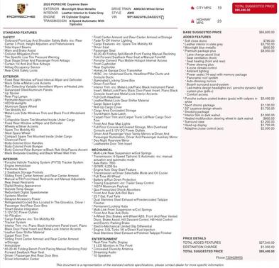 Blue 2020 Porsche Cayenne Cayenne